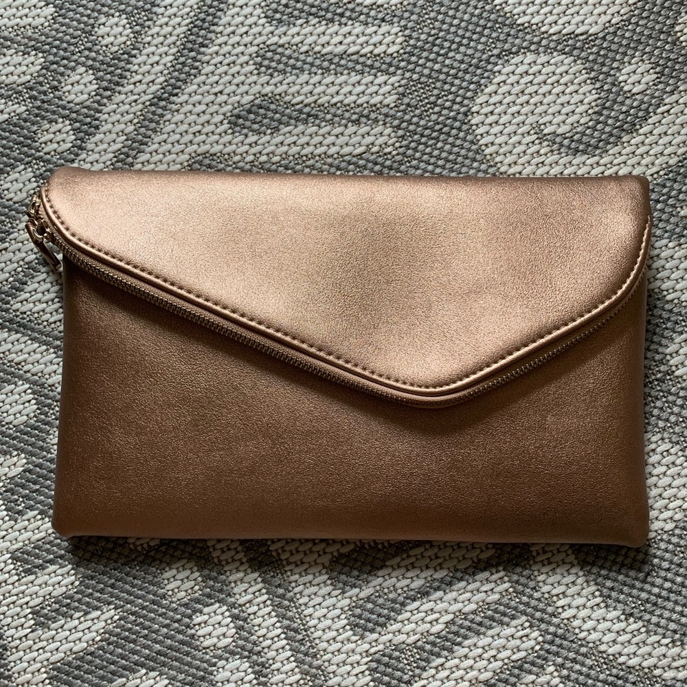 Francesca’s Rose Gold Clutch